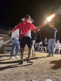 Asker eğlencesinde tabancayla havaya ateş açtılar; o anlar kamerada