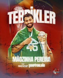 Manisa Basket'te Pereira'nın şampiyonluk sevinci