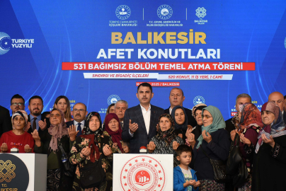 Sındırgı'da deprem konutlarının temeli atıldı