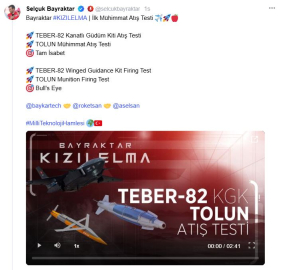 Bayraktar Kızılelma ilk atış testinde hedefi tam isabetle vurdu / Ek fotoğraflar