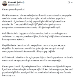 RTÜK Başkanı Şahin'den 'sokak röportajları' açıklaması