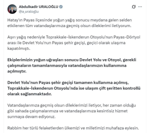 Hatay’da sağanak nedeniyle otoyol çöktü, yolları su bastı, denizde hortum çıktı (4)