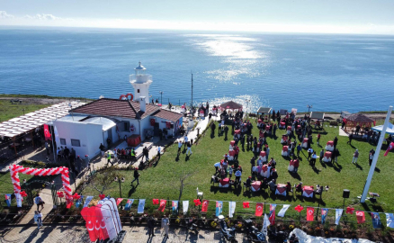 Tekirdağ'da restore edilen 168 yıllık deniz feneri törenle açıldı