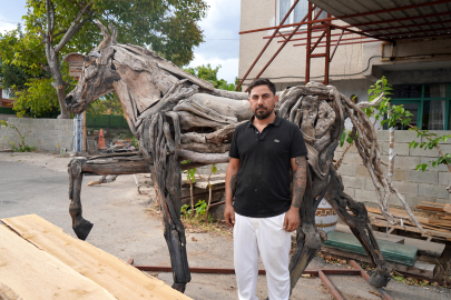 Antalya- Doğanın atıklarını sanata dönüştürüyor /Video eklendi
