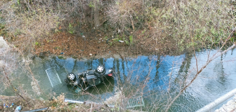 Gümüşhane'de otomobil çaya uçtu; 1 ölü, 1 yaralı