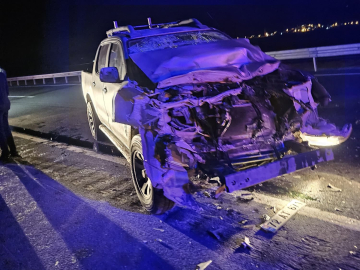 Nusaybin’de kamyonetin TIR’a arkadan çarptığı kazada 5 yaralı