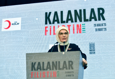 İstanbul - Emine Erdoğan 'Kalanlar' Filistin Sergisi'nin açılışında konuştu