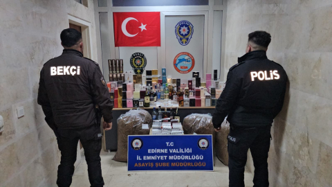 Edirne’de bir depoda sentetik ecza ve kaçak alkol ele geçirildi; 4 gözaltı