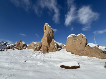 Eğribucak Kayalıkları'nda kış manzarası; Mars'a kar yağmış gibi / Ek fotoğraflar