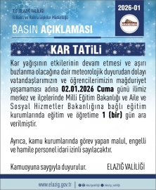 Elazığ’da eğitime ‘kar’ engeli