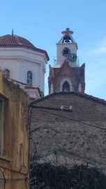 Ayvalık’ta Saatli Camisi’nin saati yerinden düştü