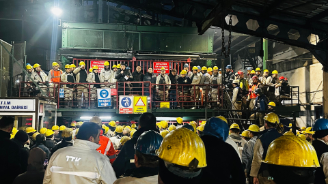 Madencilerden banka promosyonu eylemi