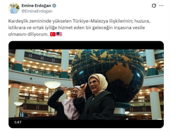 Emine Erdoğan'dan Malezya Başbakanının eşi ile yaptığı ziyaretlerden paylaşım