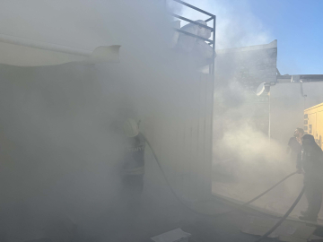 Bodrum'da geri dönüşüm deposunda yangın