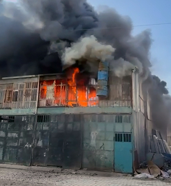 Hatay'da mobilya atölyesinde yangın