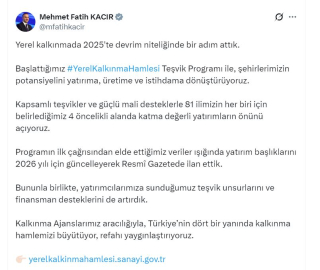 Bakan Kacır: Teşvik unsurlarını ve finansman desteklerini artırdık