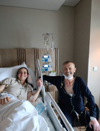 Hemşire kızının karaciğeriyle hayata tutunan baba: Evladım canından can verdi