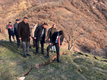 Sivas'ın Koyulhisar ilçesinde heyelan