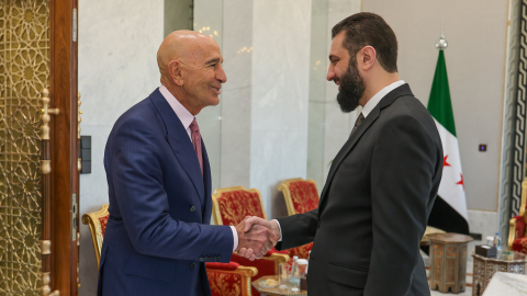 Suriye Cumhurbaşkanı Şara, ABD'nin Suriye Özel Temsilcisi Barrack'ı kabul etti