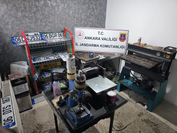 Ankara'da sahte plaka operasyonu: 1 gözaltı