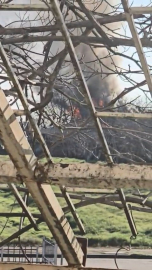 Betonarme evde yangın; 1 yaralı