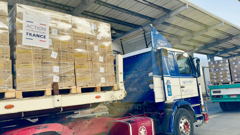 Fransa'dan Gazze'ye 80 ton gıda yardımı
