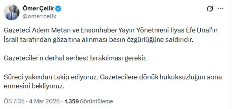 İsrail'de 2 Türk gazeteciye gözaltı
