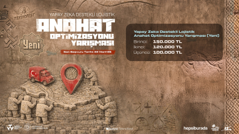 ‘Yapay Zeka Destekli Lojistik Anahat Optimizasyonu Yarışması’na başvurular başladı