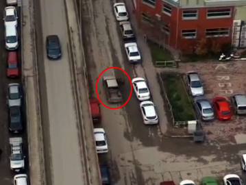 Denetimden kaçmak için aracıyla ters şeride giren sürücü dronla tespit edildi