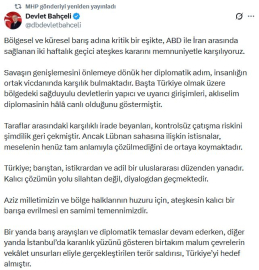 Bahçeli: Ateşkes kararını memnuniyetle karşılıyoruz