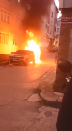 Beyoğlu’nda 2 gün önce park edilen araç alev alev yandı: Kimseyle husumetim yok