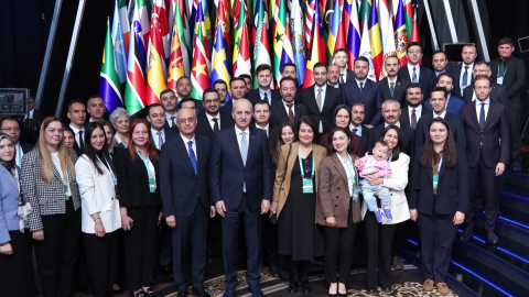 TBMM Başkanı Kurtulmuş, PAB 152'nci Genel Kurulu kapsamında katılımcılarla bir araya geldi