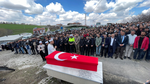 Rahatsızlanıp yaşamını yitiren jandarma, son yolculuğuna uğurlandı
