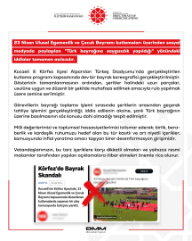 DMM'den 'Türk bayrağına saygısızlık' iddialarına yönelik açıklama