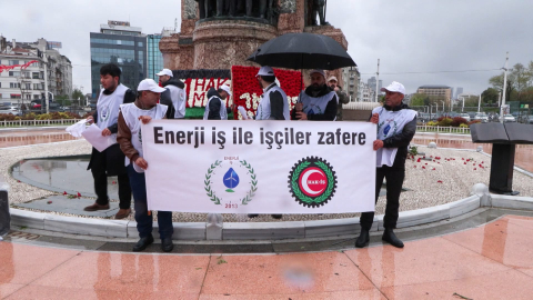 HAK-İŞ'ten Taksim'de basın açıklaması
