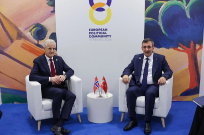Cumhurbaşkanı Yardımcısı Yılmaz, Norveç Başbakanı Store ile bir araya geldi