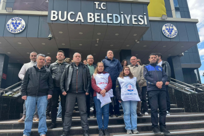 Buca Belediyesi'nde memurlar eylemini sürdürdü