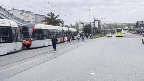Kabataş-Bağcılar tramvay hattında arıza nedeniyle seferler aksadı -1