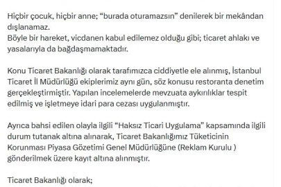Bakanlıktan zincir restoranda ayrımcılık iddiasına idari para cezası