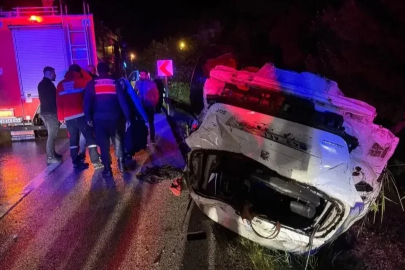 Kütahya’da otomobil takla attı: 4 yaralı