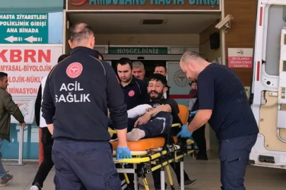 Demir sac kesimi yaparken parçalanan spiral taşı ile yaralandı