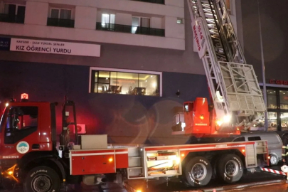 Kayseri'de kız öğrenci yurdunda yangın büyümeden söndürüldü