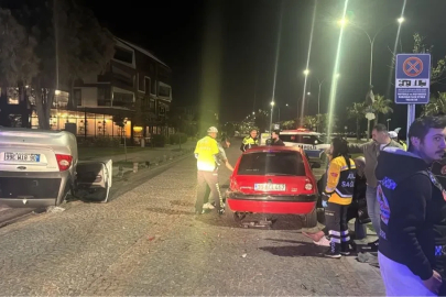 Alkollü sürücünün otomobili, park halindeki araca çarpıp takla attı; 1 yaralı