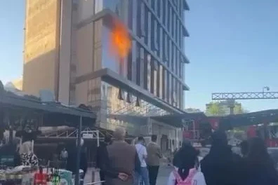 Diyarbakır’da inşaat halindeki otelde yangın: 6 kişi etkilendi