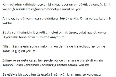 Emine Erdoğan'dan 'Anneler Günü' paylaşımı