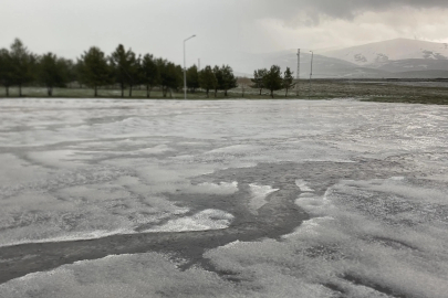 Ardahan'da dolu yağışı etkili oldu