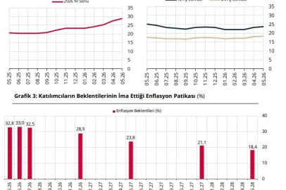 TCMB: Piyasa katılımcılarının yıl sonu enflasyon beklentisi yüzde 28,94