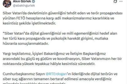 Bakan Gürlek: FETÖ hesaplarına karşı adli mekanizmalarımız kesintisiz işletilmektedir