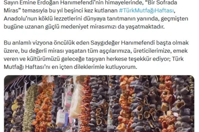 İletişim Başkanı Duran'dan 'Türk Mutfağı Haftası' mesajı