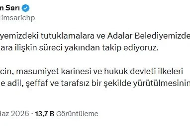 CHP'li Sarı: Buca ve Adalar belediyelerimizdeki süreci yakından takip ediyoruz